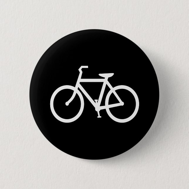 White Bike Route Button (Front)