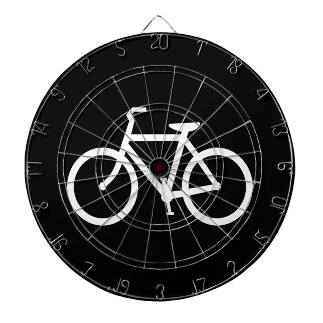 White Bike Route Dart Board (Front)