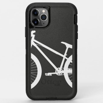 White Bike Silhouette Custom Color Otterbox Defender Iphone 11 Pro Max Case by SimplyBoutiques at Zazzle