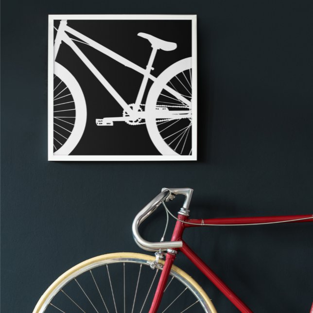 White Bike Silhouette Custom Color Poster (Creator Uploaded)