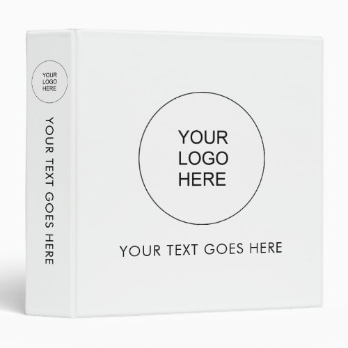 White Binder Add Your Logo Text Here Template
