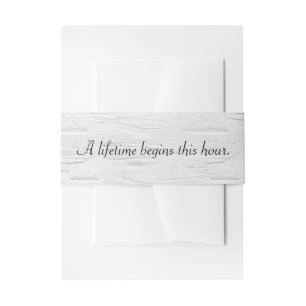 White Birch and Wedding Quote Invitation Belly Band