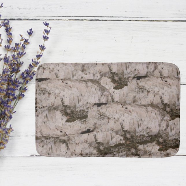 White Birch Bark Bathroom Mat (Creator Uploaded)