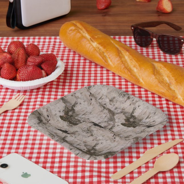 White Birch Bark Paper Plates (Picnic)