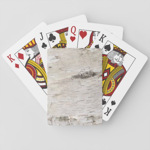 White Birch Bark Poker Cards