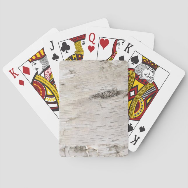 White Birch Bark Poker Cards (Back)