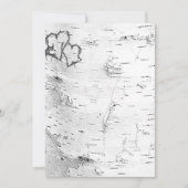 White Birch Bark Rustic Hearts Blank Paper (Front)