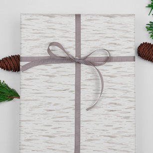 Burlap Gray Cottage Gold Grunge Christmas Tree Wrapping Paper
