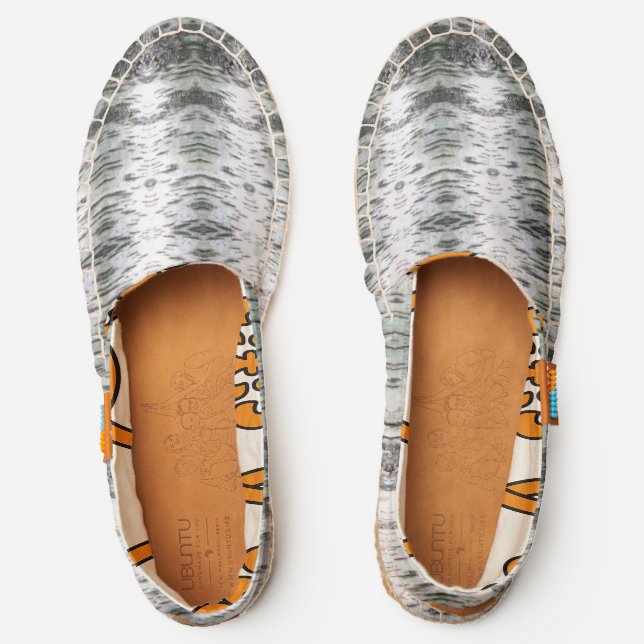 White Birch Print Espadrilles (Front)
