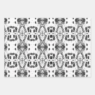 White Birch Tree Bark Patterned Wrapping Paper Sheets