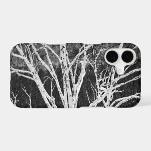 White Birch Tree In Winter Black And White Photo iPhone 17 Case