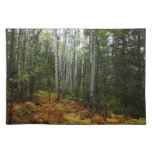 White Birch Trees and Fall Ferns at Rocky Mountain Cloth Placemat