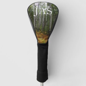 White Birch Trees And Fall Ferns At Rocky Mountain Golf Head Cover by mlewallpapers at Zazzle