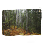 White Birch Trees and Fall Ferns at Rocky Mountain Golf Towel