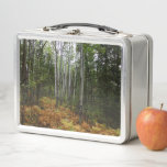 White Birch Trees and Fall Ferns at Rocky Mountain Metal Lunch Box
