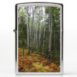 White Birch Trees and Fall Ferns at Rocky Mountain Zippo Lighter