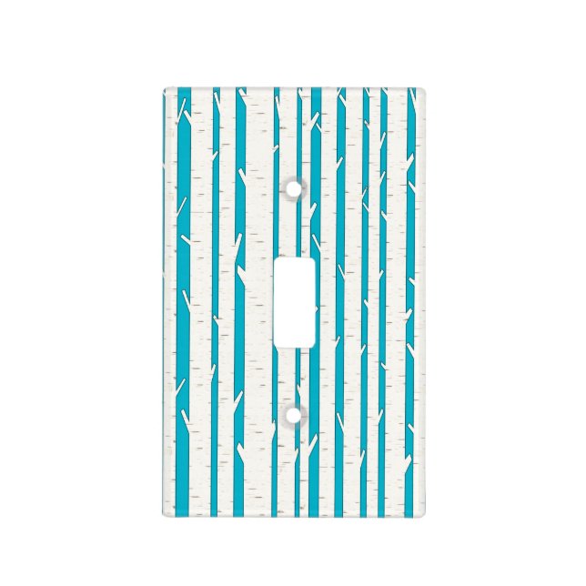 White Birch Trees Custom Light Switch Cover (Front)