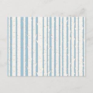 White Birch Trees Custom Postcard