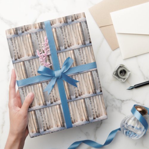 White Birch Trees In Winter Wrapping Paper