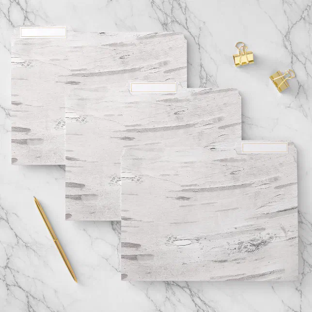Rustic File Folder White Birch Wood Rustic Country Farmhouse Barn File Folder | Zazzle