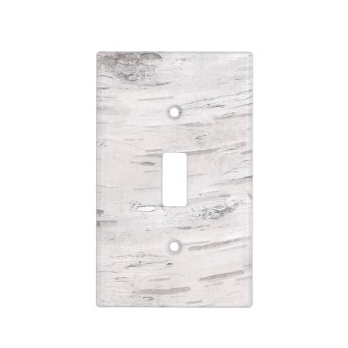 White Birch Wood Rustic Country Farmhouse Barn Light Switch Cover