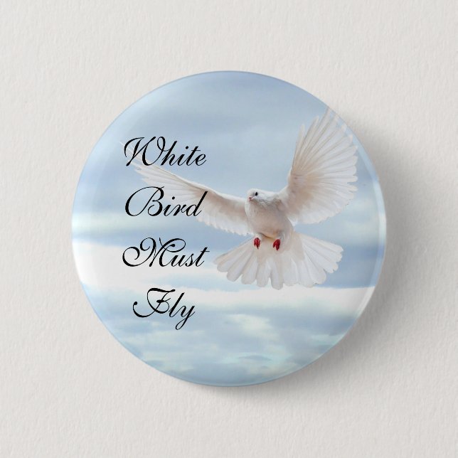 White Bird Button (Front)