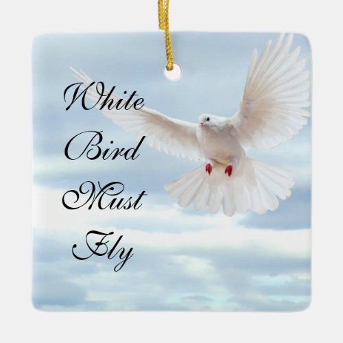 White Bird Ceramic Ornament
