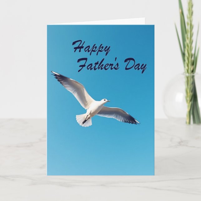White Bird Fathers Day Card (Front)