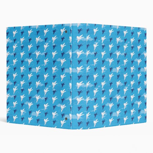 White Bird Fly in the Blue Sky Pattern 3 Ring Binder