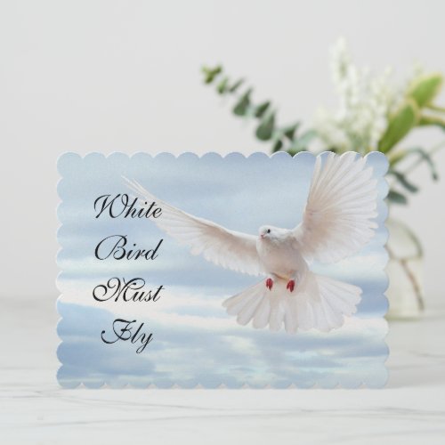 White Bird Invitation