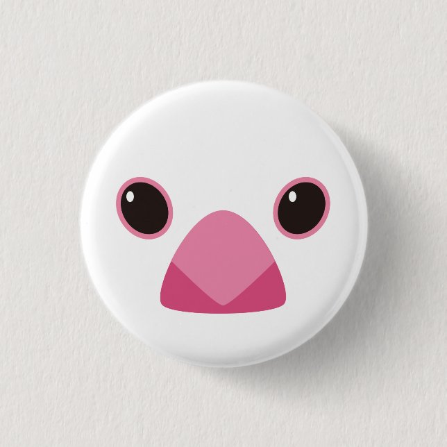 White Bird - Java sparrow (white) Pinback Button (Front)