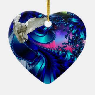 White Bird.jpg Ceramic Ornament