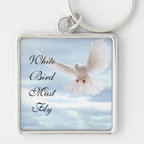 White Bird Keychain