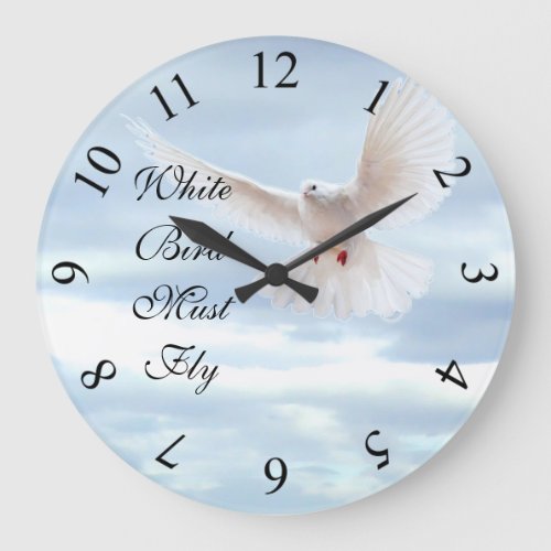 White Bird Large Clock