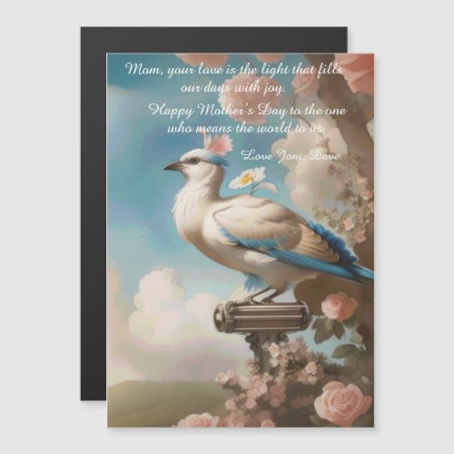 White Bird Mothers Day Card Magnet