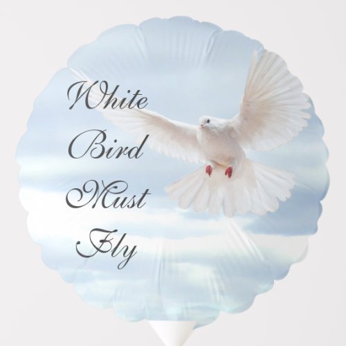 White Bird Must Fly Balloon