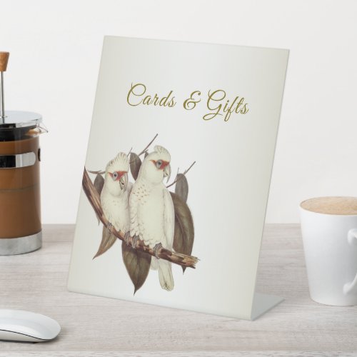 White Birds Cards and Gifts Pedestal Sign