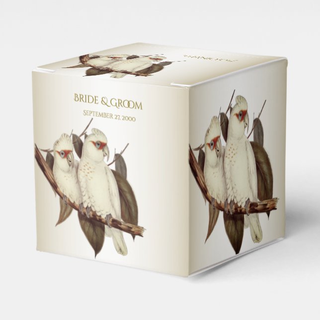 White Birds Favor Box (Front Side)