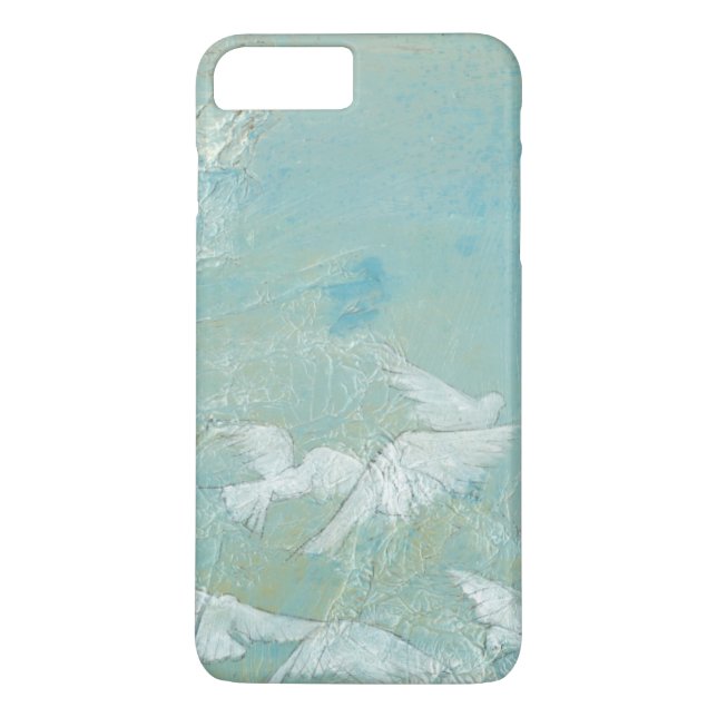 White Birds Flying Through Blue Sky Case-Mate iPhone Case (Back)