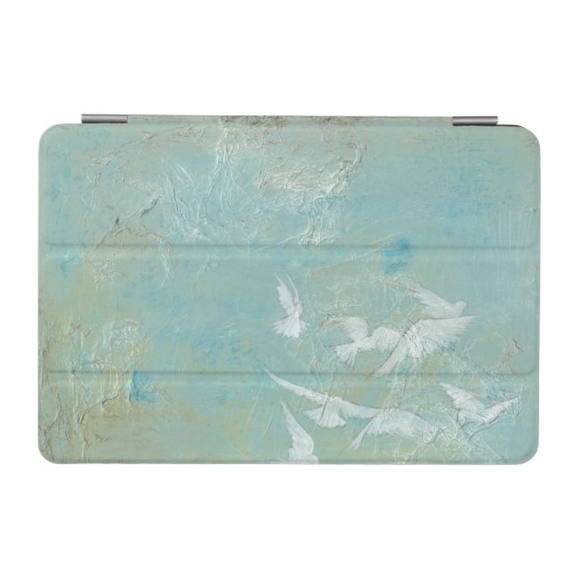 White Birds Flying Through Blue Sky iPad Mini Cover (Horizontal)