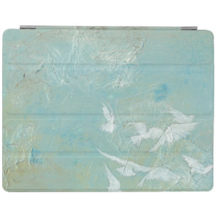White Birds Flying Through Blue Sky iPad Smart Cover