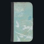 White Birds Flying Through Blue Sky Wallet Phone Case For Samsung Galaxy S4<br><div class="desc">Megan Meagher created this print of white birds flying through a blue sky. A peaceful picture,  the white of the birds and the blue of the background blend together very well. Order yours now!</div>