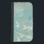 White Birds Flying Through Blue Sky Wallet Phone Case For Samsung Galaxy S4<br><div class="desc">Megan Meagher created this print of white birds flying through a blue sky. A peaceful picture,  the white of the birds and the blue of the background blend together very well. Order yours now!</div>