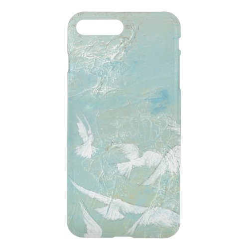 White Birds Flying Through Blue Sky iPhone 8 Plus7 Plus Case