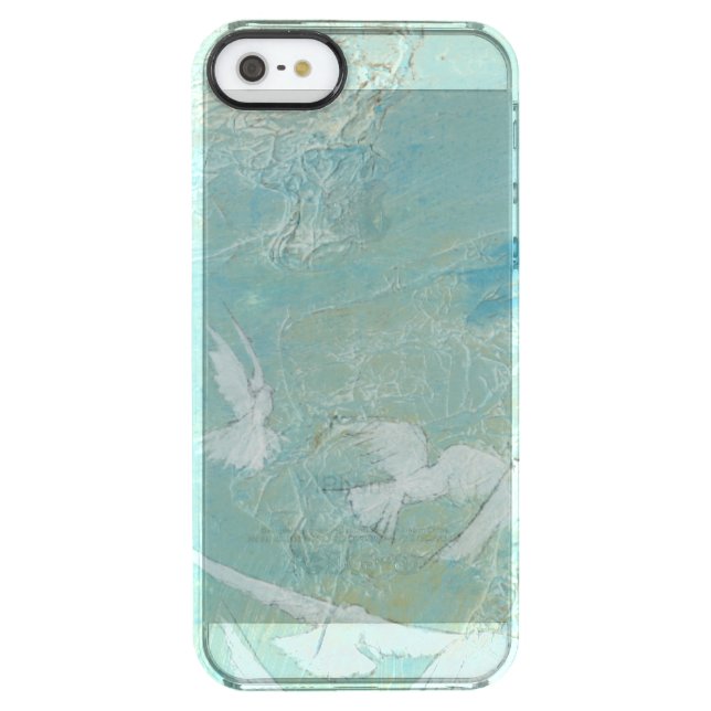 White Birds Flying Through Blue Sky Uncommon iPhone Case (Back)
