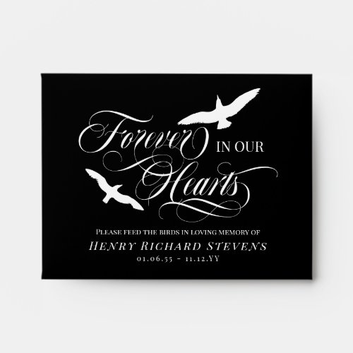 White Birds Forever In Our Hearts Bird Seeds Envelope