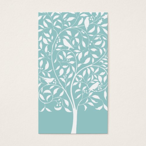 White birds in Tree Business Card Templates