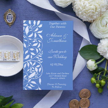 White Birds In Tree Wedding  Invitation by Cardgallery at Zazzle