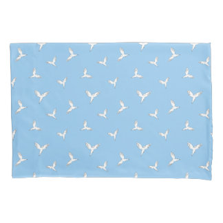 White birds. pillow case