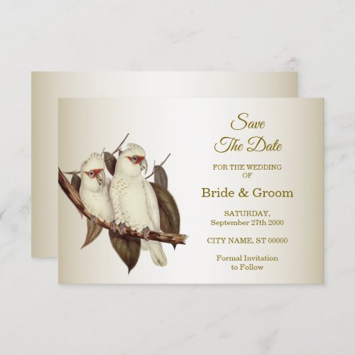 White Birds Wedding Save The Date